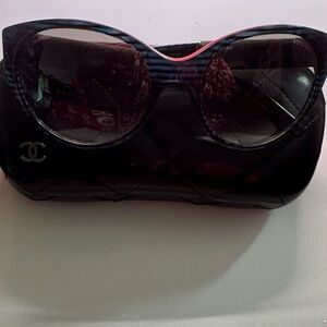 CHANEL Blue and Cat-Eye Sunglasses